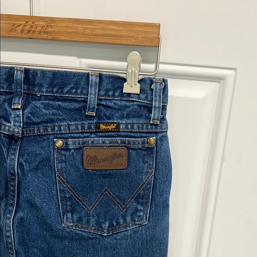 Classic wrangler Blue Denim Jeans size 33 - Picture 4 of 10